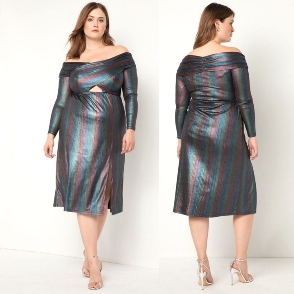Off the shoulder, sparkle, long sleeves